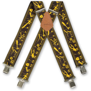 Brimarc Braces - Tape Measure Pattern -  Black