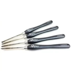 Charnwood TCSET4S 4 Piece Carbide Tipped Wood Turning Tool Set