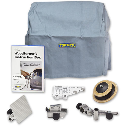 Tormek T-4 Water Cooled Sharpening System with TNT-708 Woodturner's Accessory Kit